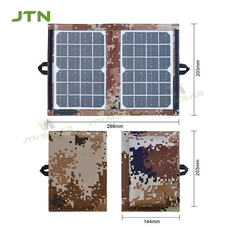 156.75mmx156.75mm Cell Size 6W Solar Panel Động tay và gấp cho cắm trại ngoài trời