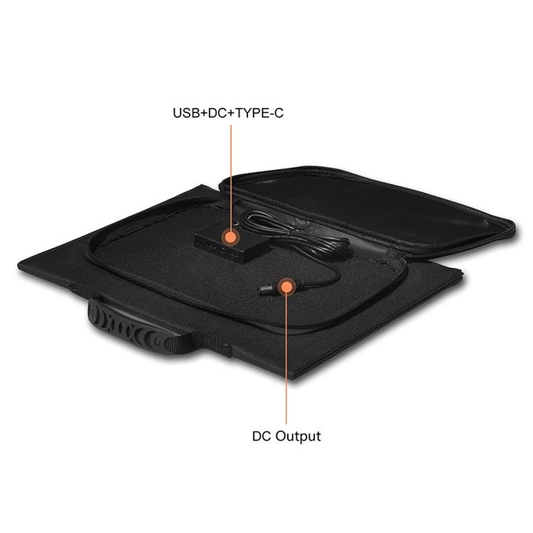 CE/FCC/ROHS/PSE Chứng nhận Bộ sạc điện mặt trời gấp 40W di động cho cắm trại