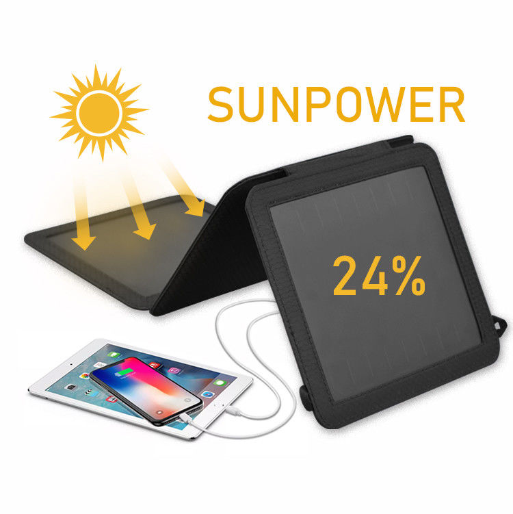Cắm trại 21W Nắp năng lượng mặt trời sạc điện thoại di động tấm pin mặt trời di động với cổng USB