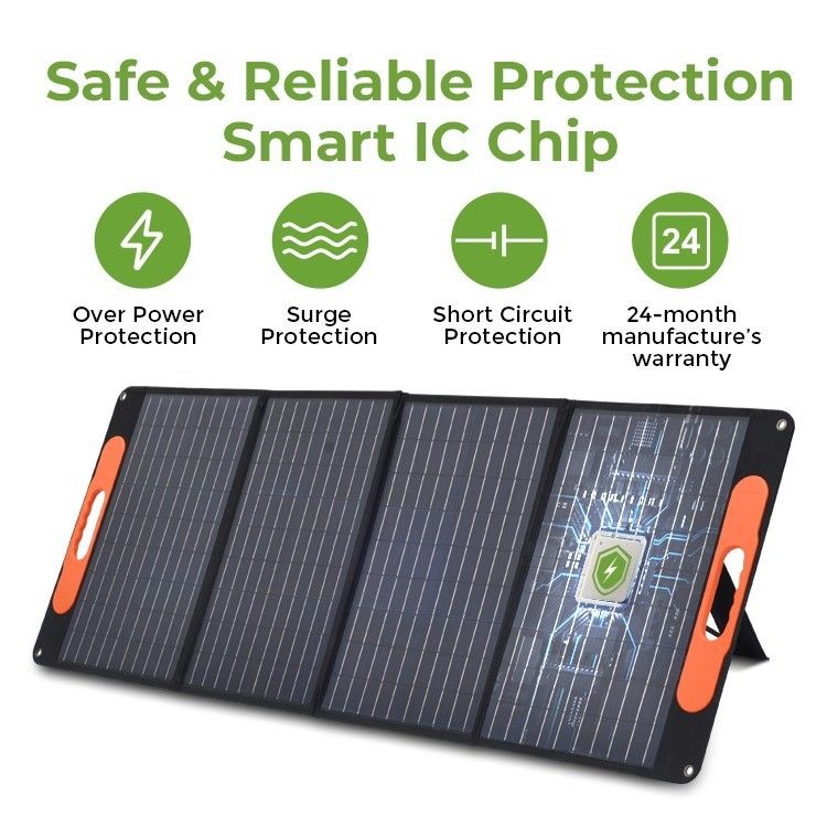 100w 120w 180w 200w 300w 400w Photovoltaic Panel gấp nạp năng lượng mặt trời cho trường hợp khẩn cấp