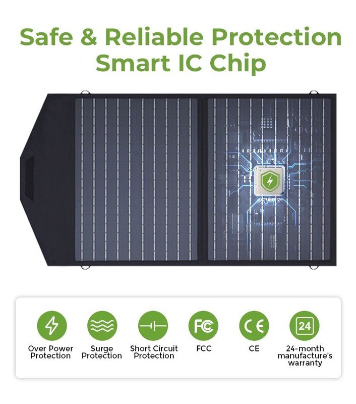 156.75mmx156.75mm Cell Size PET Monocrystalline Solar Foldable Panel 100w cho điện thoại di động