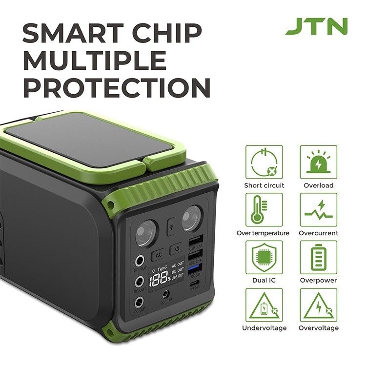 Cắm trại ngoài trời tấm pin mặt trời Đường phát điện Máy phát điện di động Lifepo4 Lithium 110V 200W