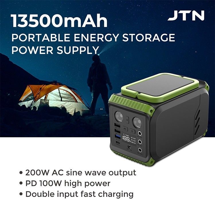 Cắm trại ngoài trời tấm pin mặt trời Đường phát điện Máy phát điện di động Lifepo4 Lithium 110V 200W