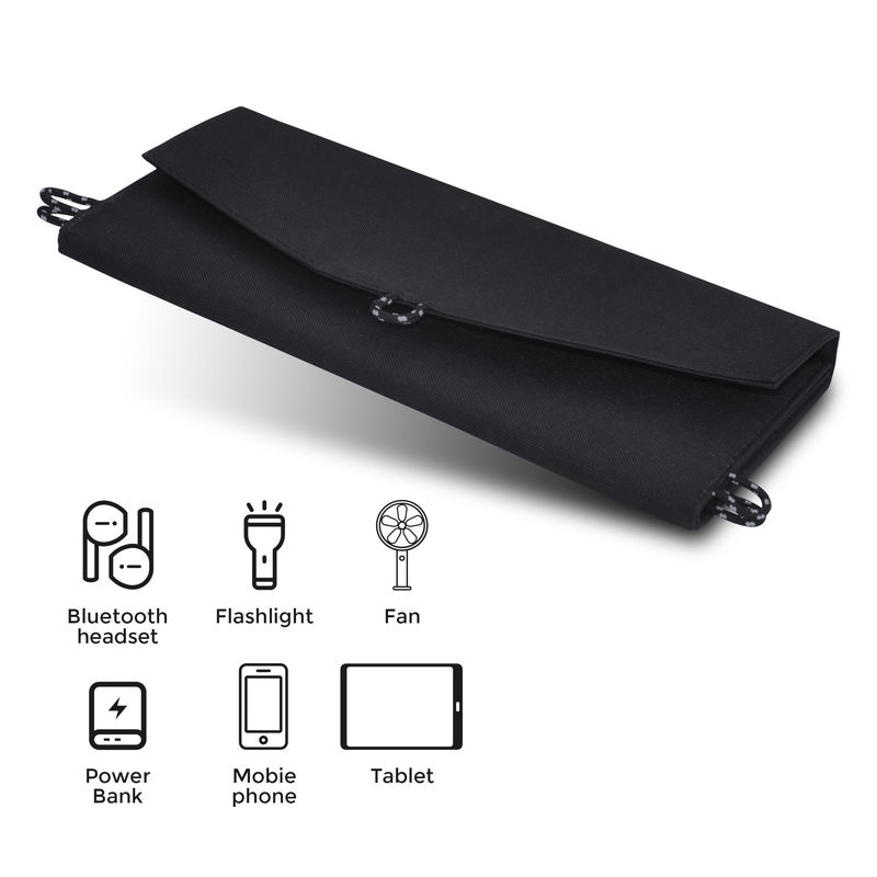 Custom Mini Round Semi Flexible Power Up Camping Gears 21W tấm pin mặt trời gấp với 1