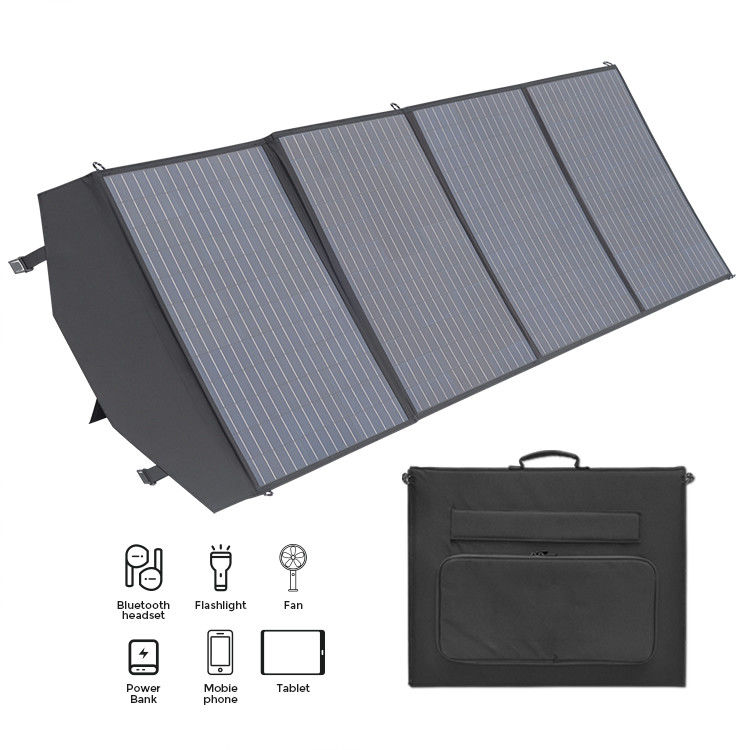 OEM / ODM hỗ trợ bộ sạc tấm pin mặt trời gấp 200W di động cho cắm trại và leo núi